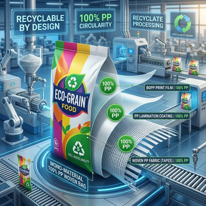 Mono-material 100% PP structure for circular economy