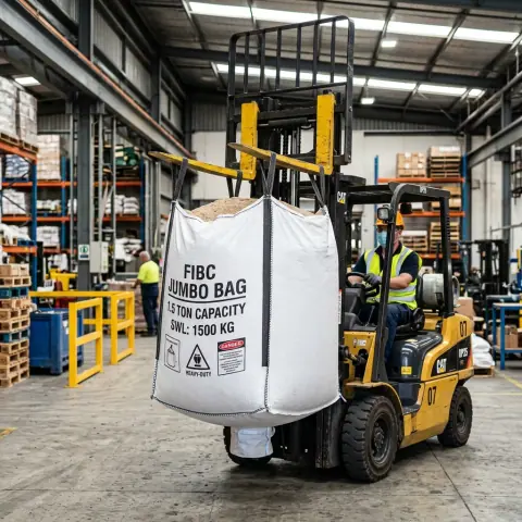 FIBC Jumbo Bags 1.5 Ton: Industrial Bulk Logistics Solutions by SherkatTrade