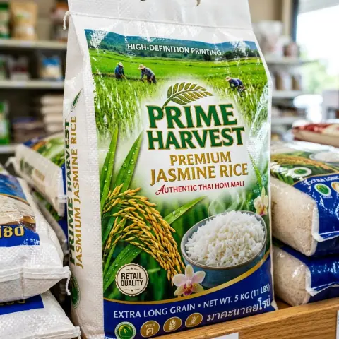 Premium BOPP Printed Rice Bags 10kg: Luxury Retail Branding by SherkatTrade 5