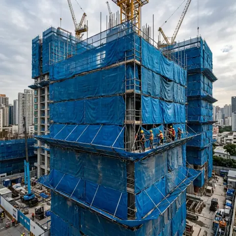 Construction Scaffold Mesh: High-Safety Debris Protection by SherkatTrade 3